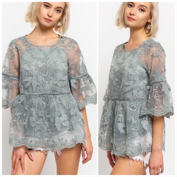 Savanna 2 Piece Fairy Lace Top - Picture 7 of 10